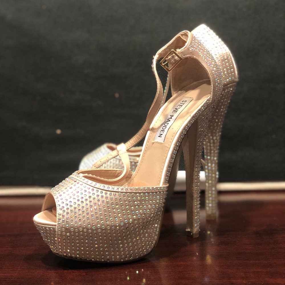 Steve Madden Platform Rhinestone Heels